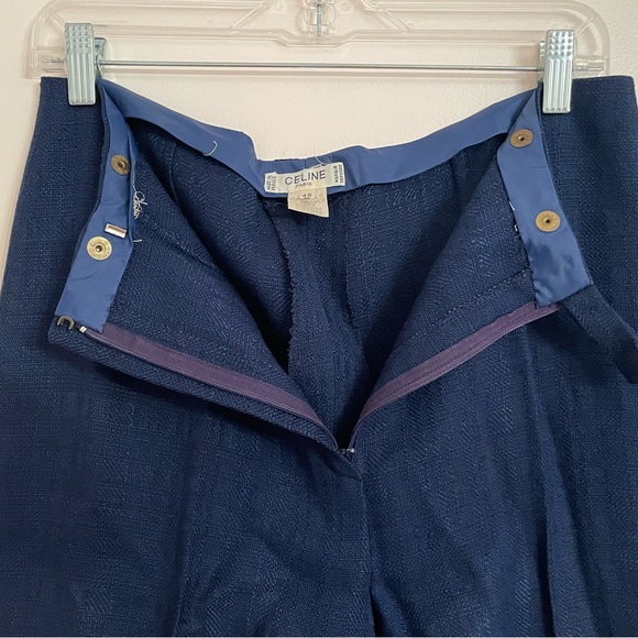 Navy Blue Vintage, Authentic Celine Women’s Pants, Size 46 (EU Size) EUC - Picture 2 of 12